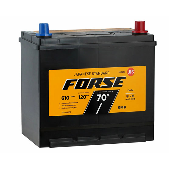 Forse Asia 85D26L 70 A/h 610 A R+ 262x173x204 мм - 1