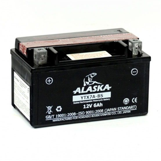 Alaska YTX7A-BS 6 A/h 105 A L+ 150x87x93 мм - 1