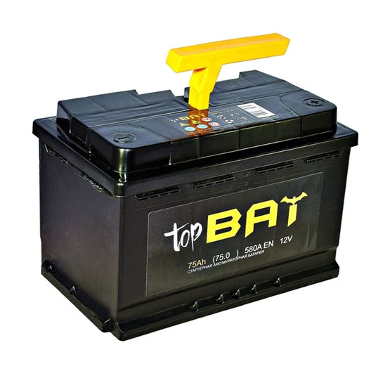 Tubor TopBat 75 A/h 580 A R+ 278x175x190 мм - 1