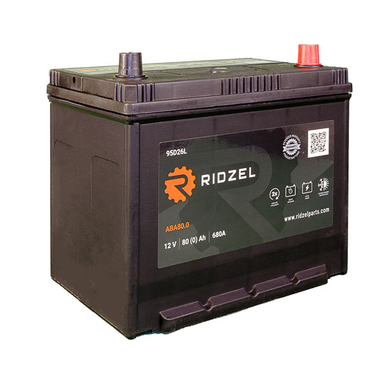 Ridzel ABA80.0 80 A/h 680 A R+ 260x175x225 мм - 1