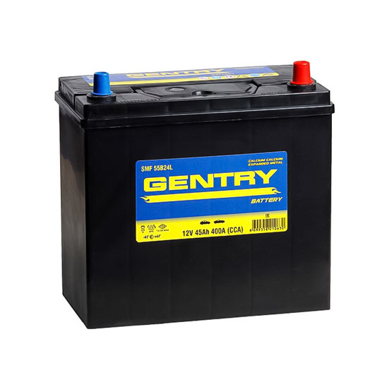 Gentry Asia 45 A/h 400 A R+ (55B24L) 238x128x220 mm - 1
