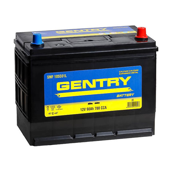 Gentry Asia 90 A/h 780 A R+ (105D31L) 306x173x225 мм - 1