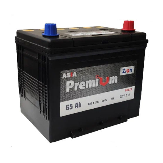 Zion Premium Asia 65 A/h 600 A R+ 230x175x200(220) мм - 1