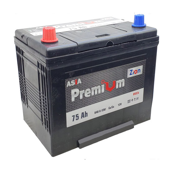 Zion Premium Asia 75 A/h 640 A L+ 260x175x200(220) мм - 1