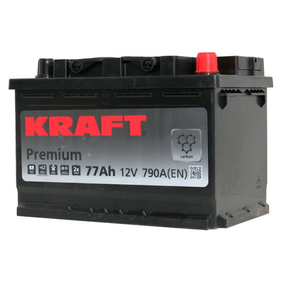 Kraft Premium 77 A/h 790 A R+ 278x175x190 мм - 1