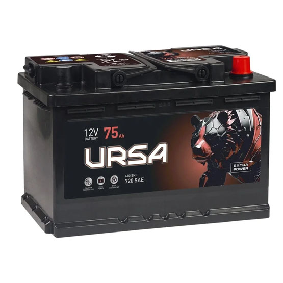 Ursa Extra Power 75 A/h 680 A R+ 278x175x190 мм - 1