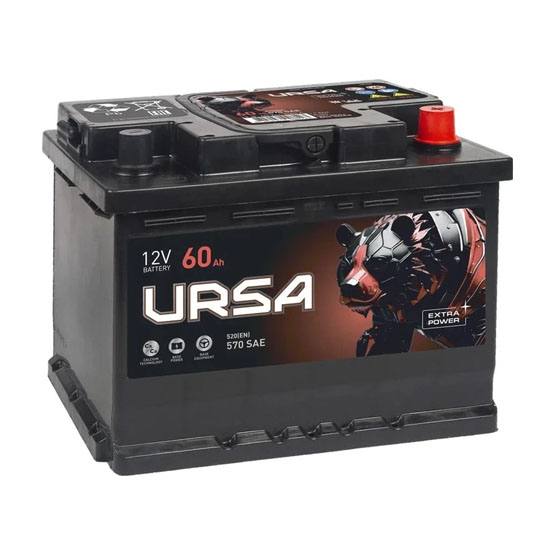 Ursa Extra Power 60 A/h 520 A R+ 242х175х190 мм - 1