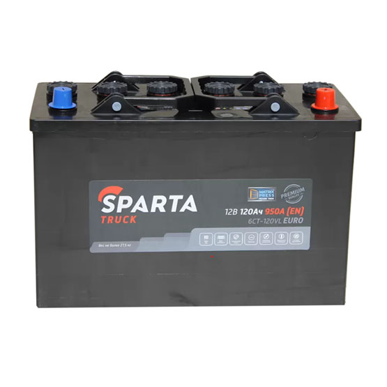 Sparta 6СТ-120Е 120 A/h 950 A R+ 349x175x223 мм - 2