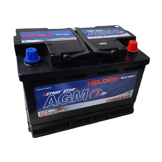 Helden AGM 57020 70 A/h 760 А R+ 278x175x190 мм - 1