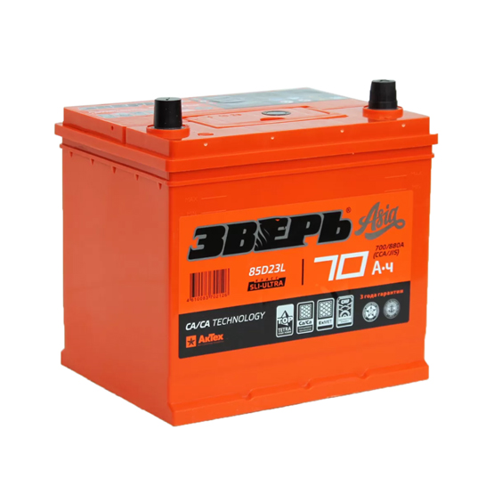 Зверь 85D23L 70 A/h 700 A R+ 230x175x225 мм - 1