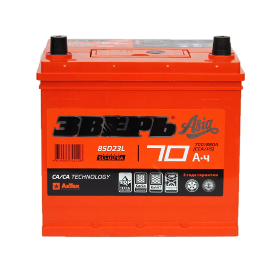 Зверь 85D23L 70 A/h 700 A R+ 230x175x225 мм - 2