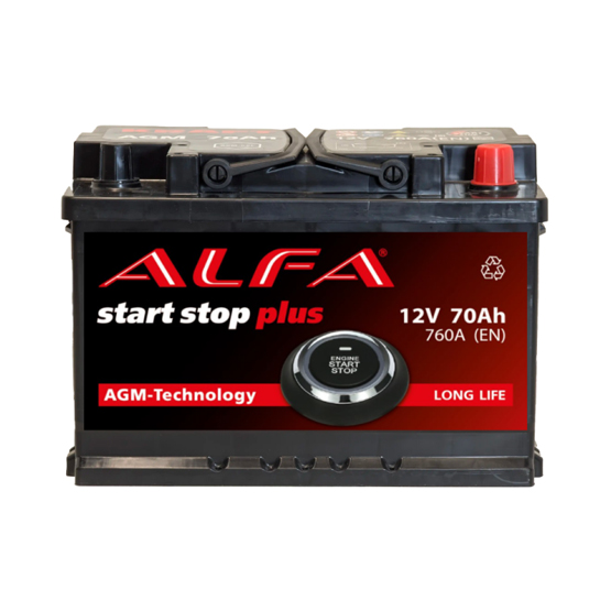 Alfa AGM 70 A/h 760 А R+ 278x175x190 мм - 1