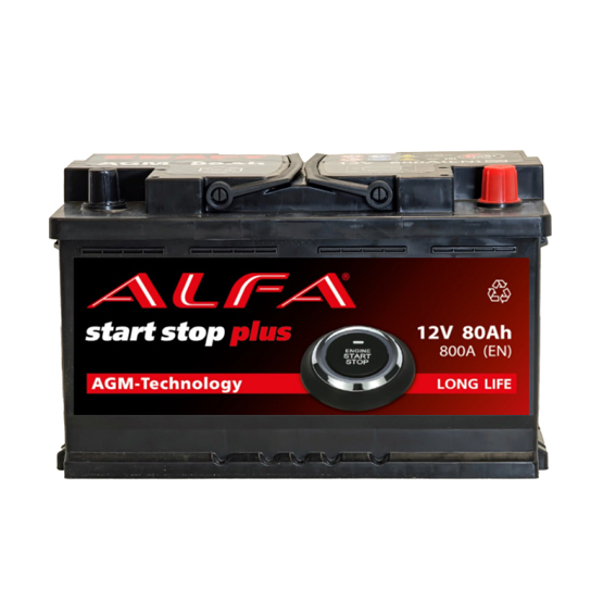 Alfa AGM 80 A/h 800 А R+ 315x175x190 мм - 1
