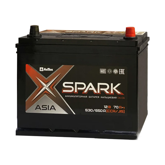 Spark Asia 70 A/h 650 A R+ 260x170x220 мм - 1