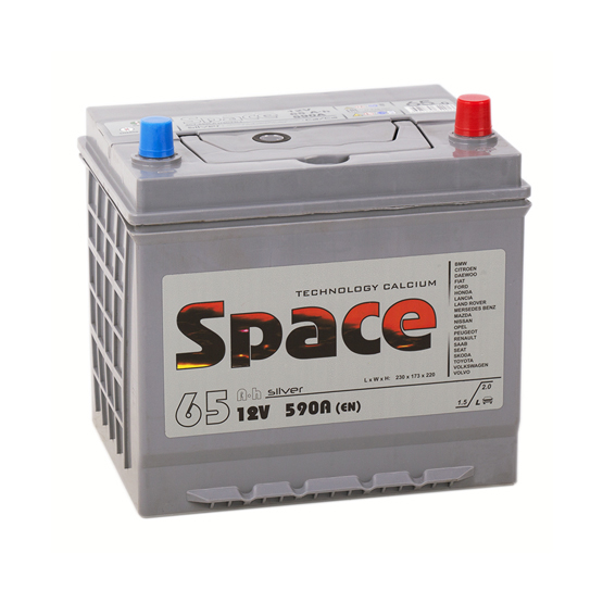 Space 75D23L 65 A/h 590 A R+ 230x175x200(220) mm - 1