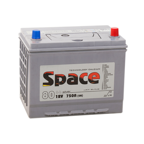 Space 105D26L 80 A/h 750 A R+ 260x175x225 мм - 1