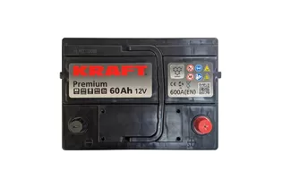 Kraft Premium 60 A/h 600 A R+ 242x175x190 мм - 3