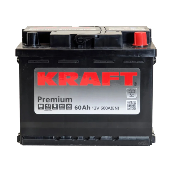Kraft Premium 60 A/h 600 A R+ 242x175x190 мм - 1
