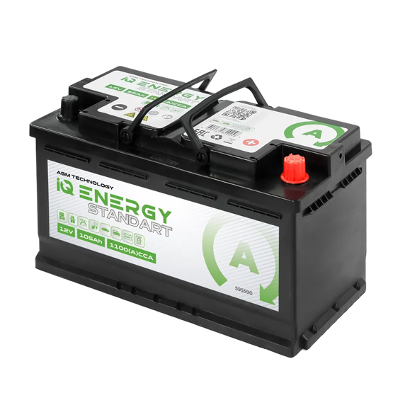 IQ Energy Standart AGM 105 A/h 1100 A R+ 393x175x190 мм - 1