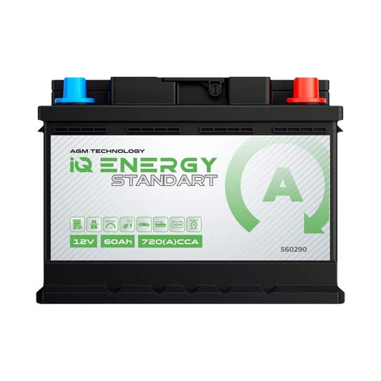 IQ Energy Standart AGM 60 A/h 720 A R+ 242х175х190 мм - 1