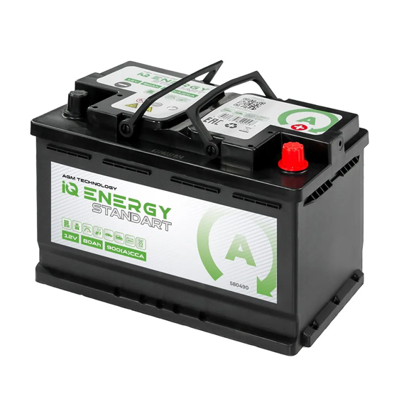 IQ Energy Standart AGM 80 A/h 900 A R+ 315х175х190 мм - 1