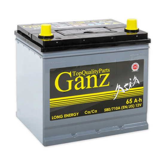 Ganz Asia 65 A/h 580 A R+ 230x170x220 мм - 1
