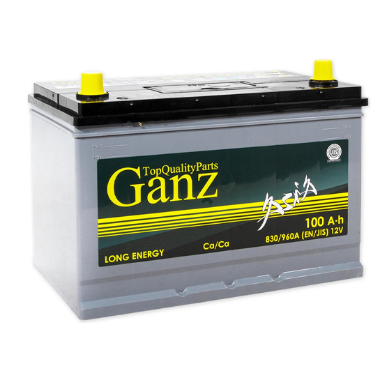 Ganz Asia 100 A/h 830 A R+ 304x173x220 mm - 1
