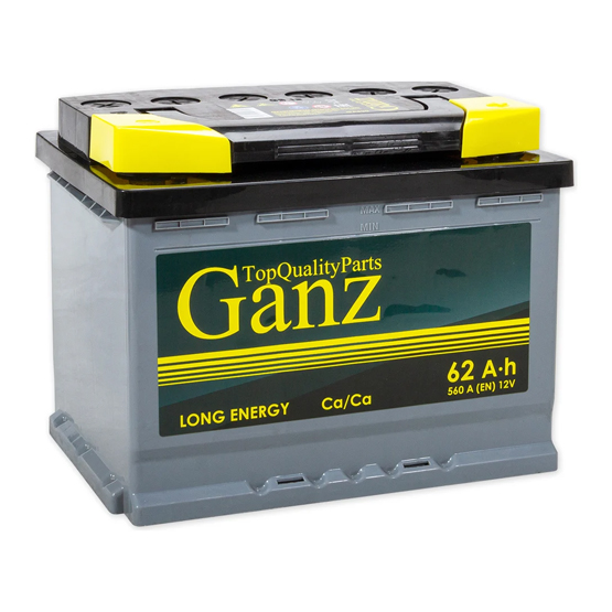 Ganz 62 A/h 560 A R+ 242x175x190 мм - 1