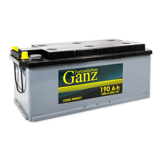 Ganz 190 A/h 1300 А L+ 512x222x218 мм - 1