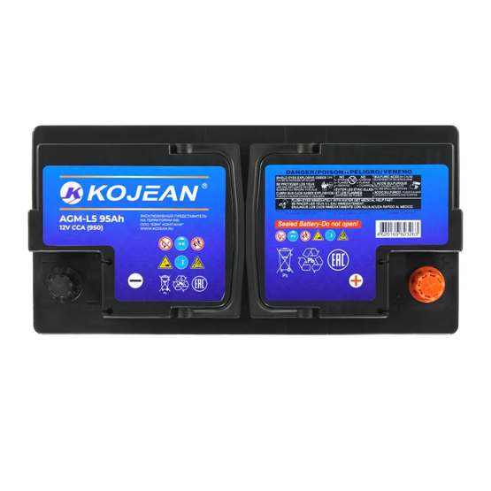 Kojean AGM 95 A/h 950 А R+ 353x175x190 мм - 2