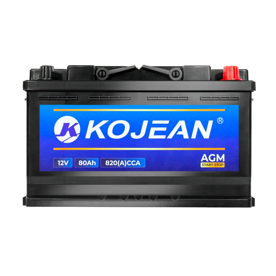 Kojean AGM 80 A/h 820 A R+ 315x175x190 мм - 2