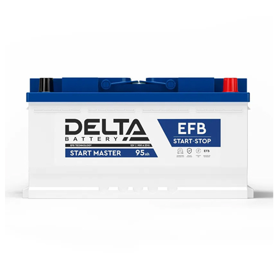 Delta Start Master EFB 95 A/h 900 A R+ 353х175х190 мм - 2
