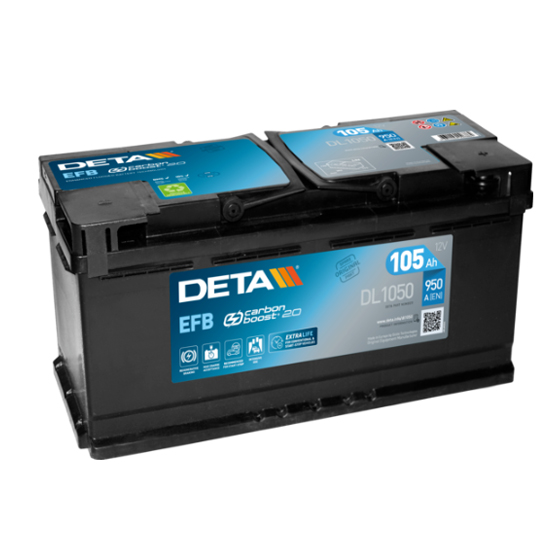 DETA Start-Stop EFB DL1050 105 A/h 950 A R+ 393x175x190 мм - 1