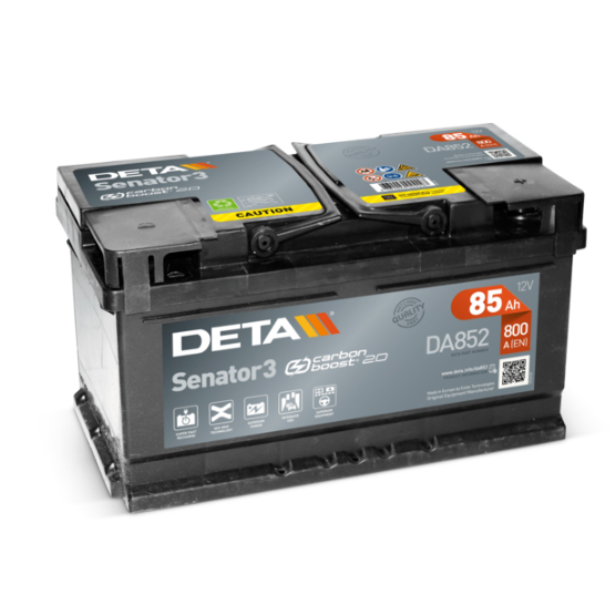 Deta Senator3 DA852 85 A/h 800 A R+ 315x175x175 мм (низкий) - 1