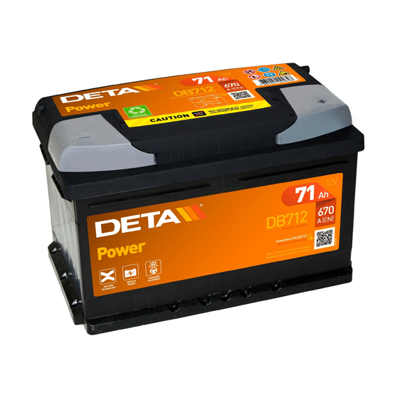 Deta Power DB712 71 A/h 670 A R+ 278x175x175 мм - 1