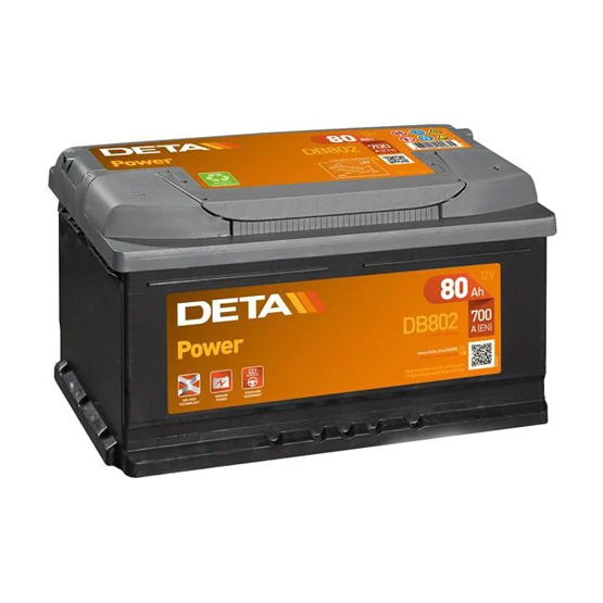 DETA Power DB802 80 A/h 700 A R+ 315x175x175 мм - 1