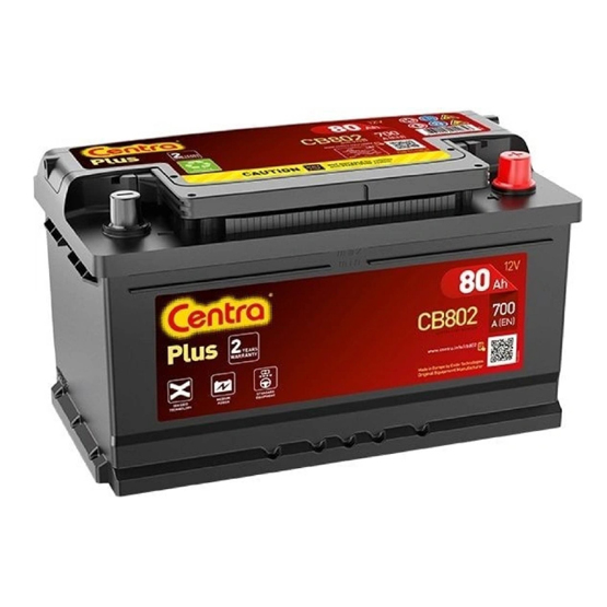 Centra Plus CB802 80 A/h 700 A R+ 315x175x175 мм - 1