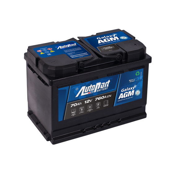 AutoPart Galaxy AGM 570-375 70 A/h 760 А R+ 278x175x190 мм - 1