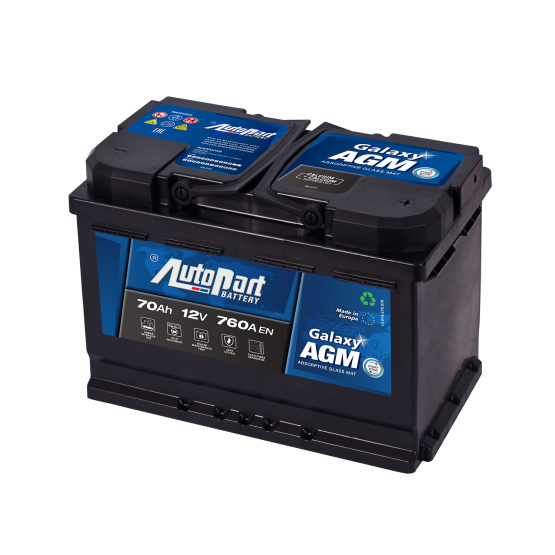 AutoPart Galaxy AGM 570-375 70 A/h 760 А R+ 278x175x190 мм - 2