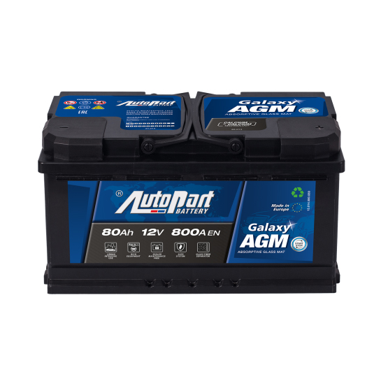 AutoPart Galaxy AGM 580-475 80 A/h 800 А R+ 315x175x190 мм - 3
