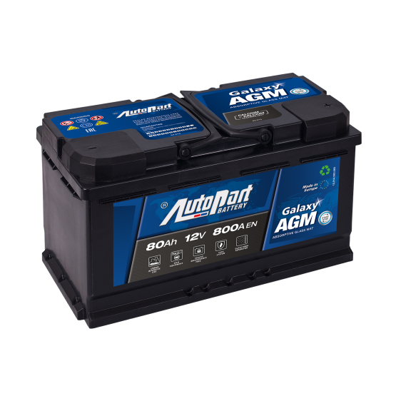 AutoPart Galaxy AGM 580-475 80 A/h 800 А R+ 315x175x190 мм - 1