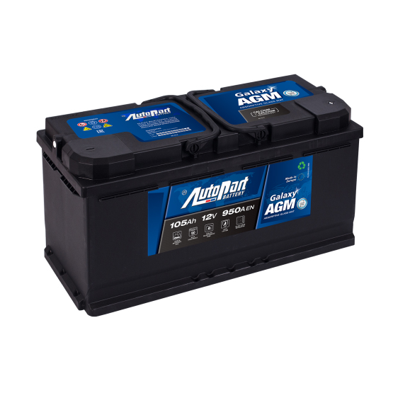 AutoPart Galaxy AGM 605-675 105 A/h 950 А R+ 393x175x190 мм - 3