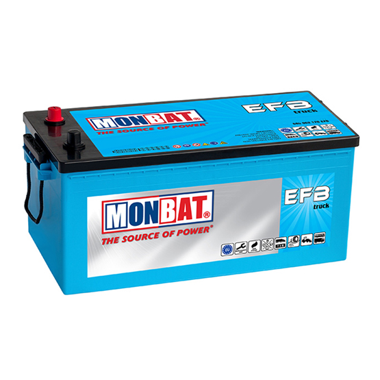 Monbat EFB Truck 180 A/h 1100 A L+ 513x223x223 мм - 1