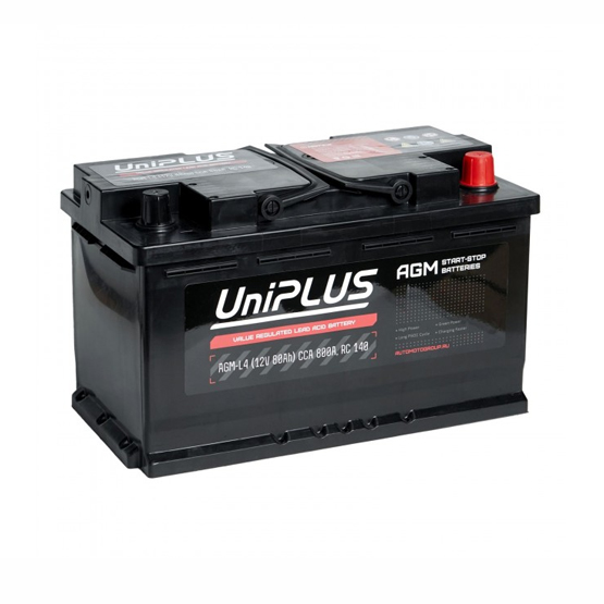 UniPlus AGM 80 A/h 800 A R+ 315x175x190 мм - 1