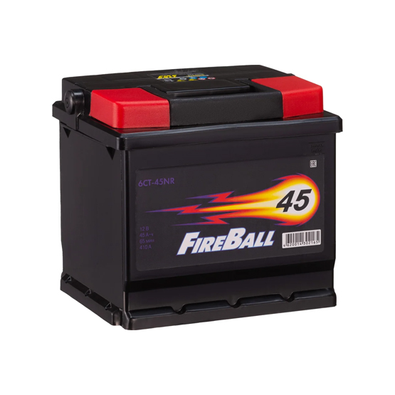 FIRE BALL 6СТ-45 NR Euro 45 A/h 410 A R+ 207x175x190 мм - 1