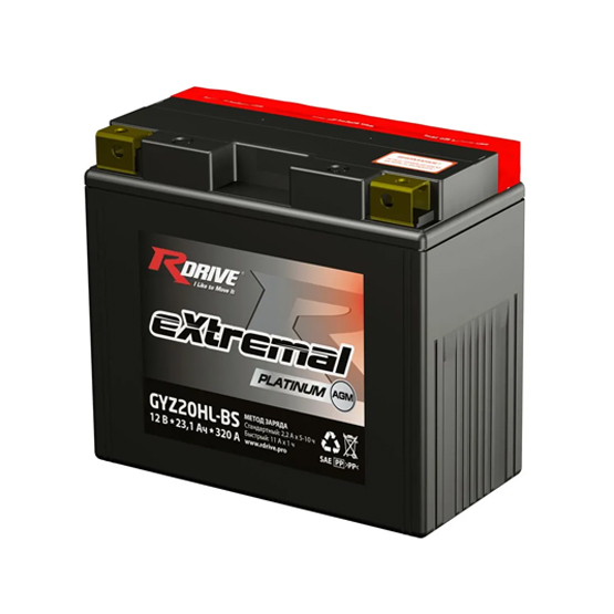 RDrive eXtremal Platinum GYZ20HL-BS 22 A/h 320 А R+ 175x87x155 мм - 1