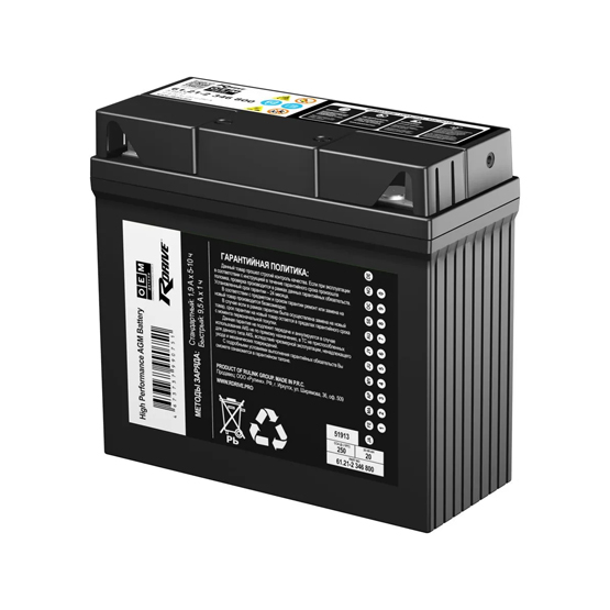 RDrive OEM 51913 19 A/h 250 A R+ 61.21-2 346 800 BMW 186x82x171 мм - 1