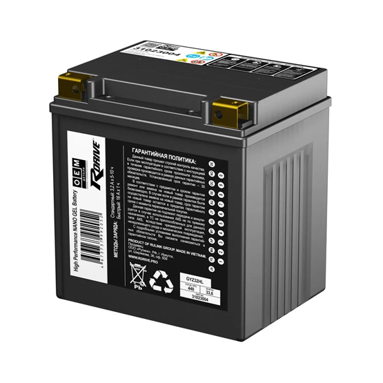 RDrive OEM GYZ32HL 32 A/h 440 A R+ 31023004 CFMOTO 167x126x176 мм - 1