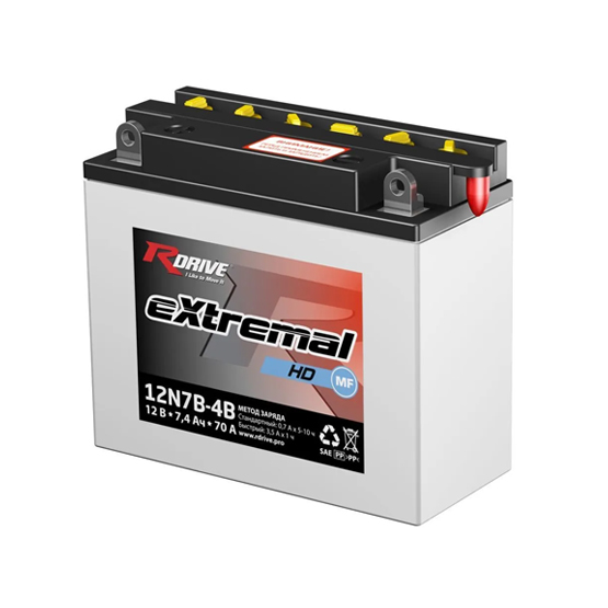 RDrive eXtremal HD 12N7B-4B 7 A/h 70 A L+ 150х60х130 мм - 1